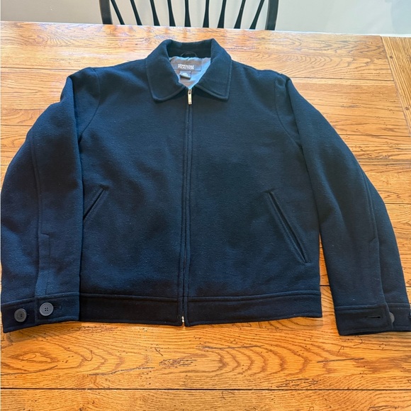 Kenneth Cole Reaction Navy Blue Wool Blend Jacket SZ L - Picture 8 of 16